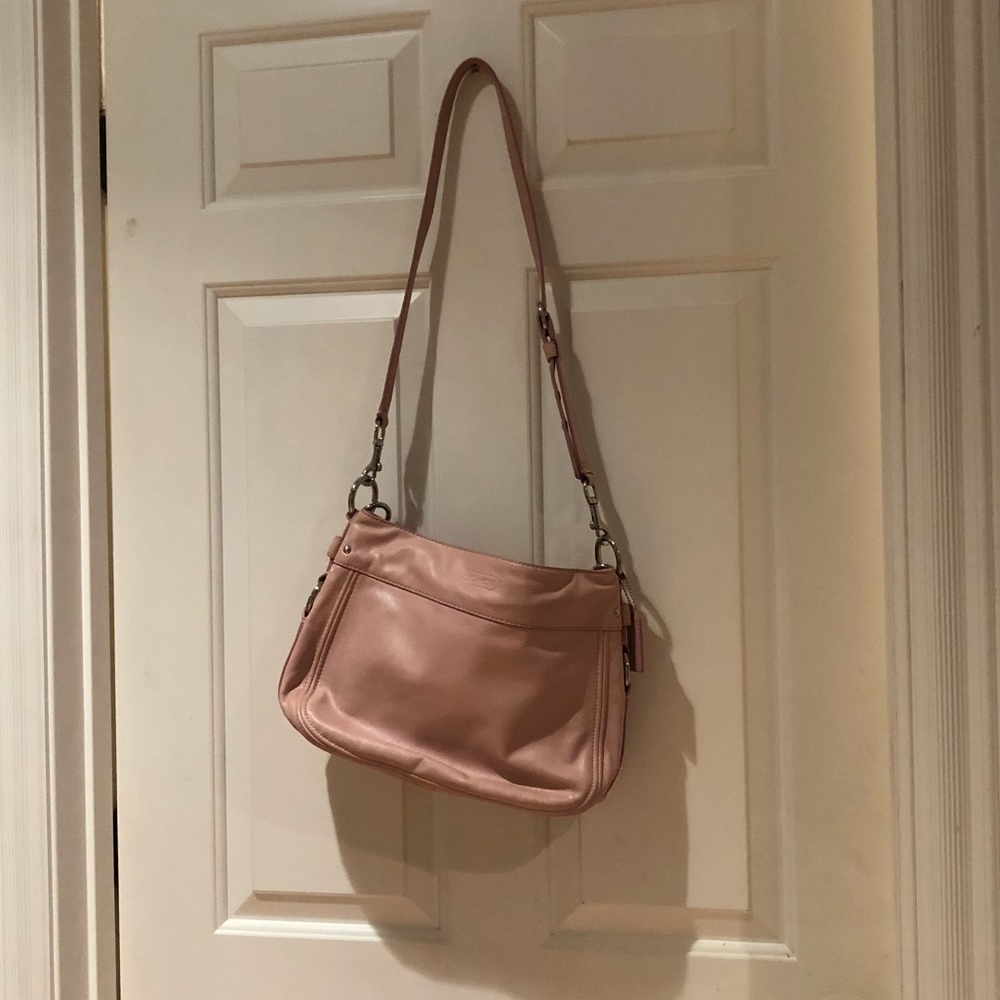 Coach pink leather crossbody